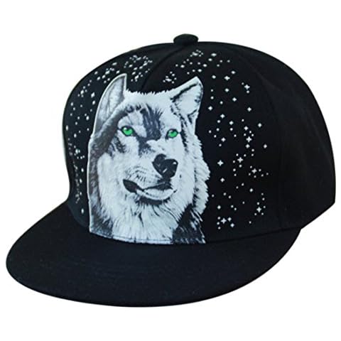 Thenice Halloween Hip-hop Baseball Cap Fluorescence Hat, Wolf, One size Cover