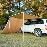 Vehicle Awning, Car Side Awning (Retractable) W/Side Extension, Pull Out Tent Shelter PU3000mm UV50+ Shade for SUV| RV| Truck| Van| Car| Etc(200x300cm/6.6x9.8ft)