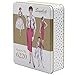 Simplicity Vintage 1950's Fashion Polka Dot Sewing Storage Tin Box, 6.75'' x 8.75'' x 2.75''