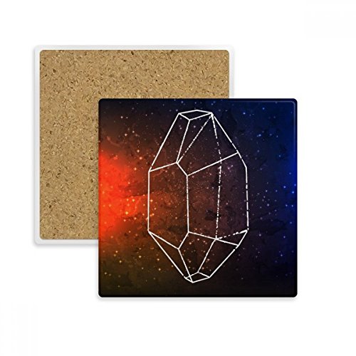 Coaster carré pierre absorbante univers cristal premium - 2
