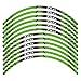 Autocollants réfléchissants pour Jante Convient pour Ya-MA-HA TMAX TMAX500 TMAX530 500 530 15'12 X Bord épais Jante extérieure Autocollant Bande Roue Autocollants (Color : Green)