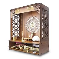 A graceful pooja mandir for home or office will definitely uplift the positive vibrations This spacious puja mandir for home/Office has lot of space for Idols, figurines, bells and diyas, agarbattis etc Foldable Finish Easy To Assemble And Easy To Us...