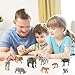 VOSSOT 9 Stück Tiere Figuren - Safari Tierfiguren Set, Mini Waldtier und Bauernhof Tiere, Vinyl Kunststoff Tierfiguren für Kinder