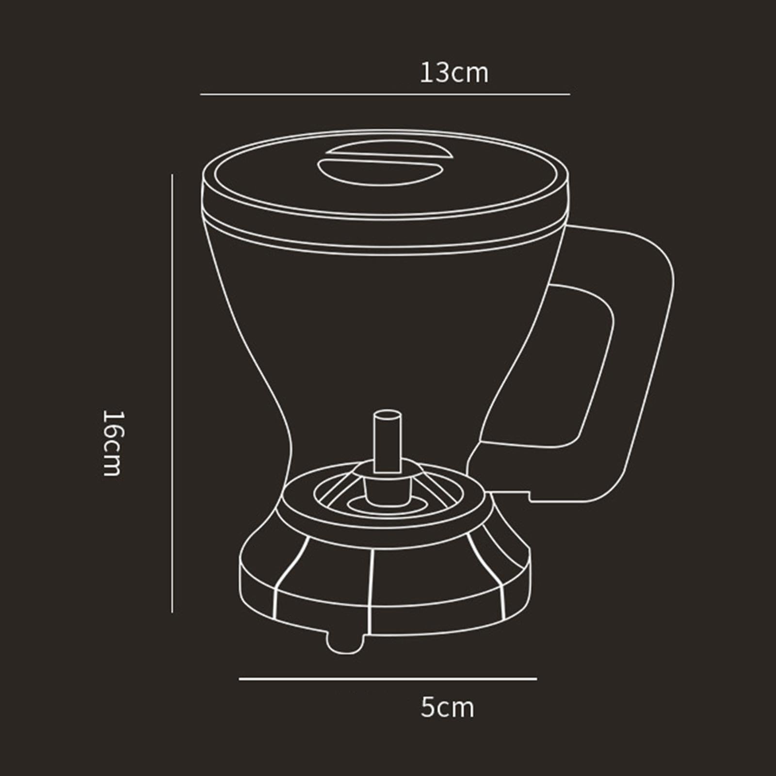 Gralara Taza de Café con Gotero para Verter, Fácil de Limpiar, Portátil, Ligera, Accesorio para Viajes, Senderismo Y Camping, Blanco, Individual