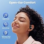 Ear Buds Open Ear Headphones Wireless Earbuds 80Hrs Playtime Bluetooth Ear Buds with Earhooks Bluetooth 5.4 Touch Control Air Conduction Sport Headsets IPX7 Waterproof Earphones for Running (A-Black) - Image 4