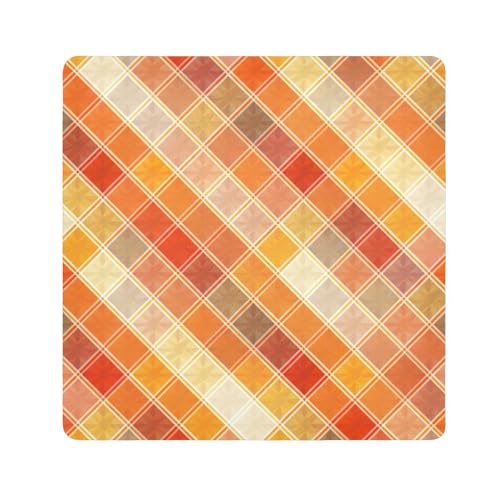 Protective Camera Lens Wrap Geometric Grid Orange Light Beige Self Adhesive Cloth 13.8