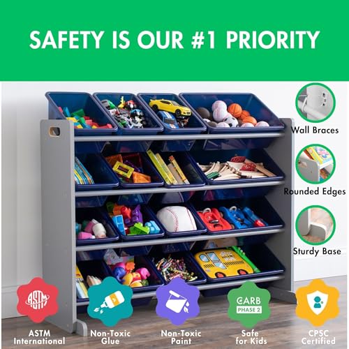 image for Humble Crew Supersized Toy Storage Organizer with 16 Removable Bins, G