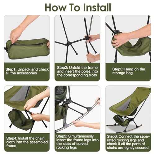 Teqhome PC-XA-26 Folding Rocking Camping Chair thumb #7