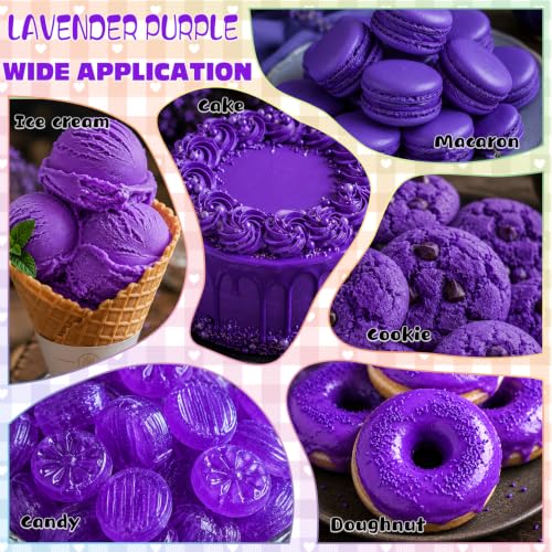 Image of Lavender Purple Natural Food Coloring - 50ml Plant Based Food Dye, No FD&C & Artificial Dyes, Gluten-Free, Food-Grade, Vibrant Liquid Colors for Icing, Baking, Cake Decorating, Frosting, Fondant, Slime - 1.69 Fl.Oz Bottles