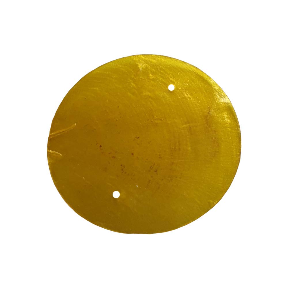 Vie Naturals Capiz Shell Discs 5cm Diameter With 2 holes - 45 Pcs (Gold)