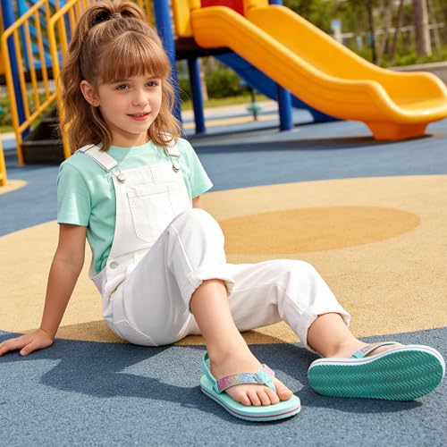 Image of WateLves Girls & Boys Kids Flip Flop summer Slide Sandals Slip on Suitable for Bath Shower Beach pool (Little Kid /Big Kid)