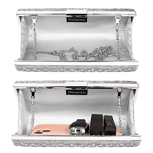 Sparkly Rhinestone Clutch for Bridal Glitter Metal Clasp Purse Formal Party and Wedding Evening Bag For Women4