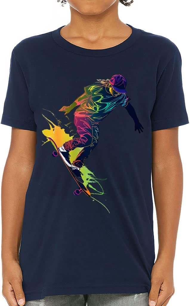 Skate Print Kids' T-Shirt - Graphic Art T-Shirt - Themed Tee Shirt for Kids