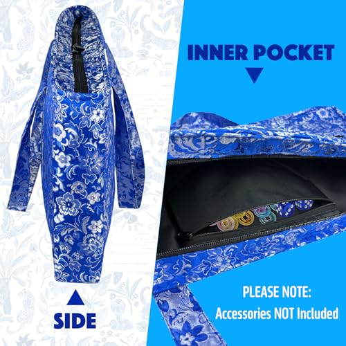 Bolsas Mahjong Vacías con Soporte para Tapete Azul miniatura 4