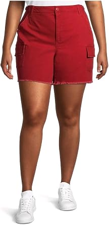 Terra & Sky Rustic Red Plus Size Utility Shorts - 22