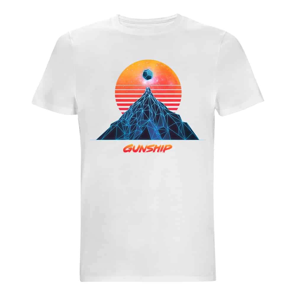 GUNSHIP Official Sun & Mountain T-Shirt (White) (Medium)