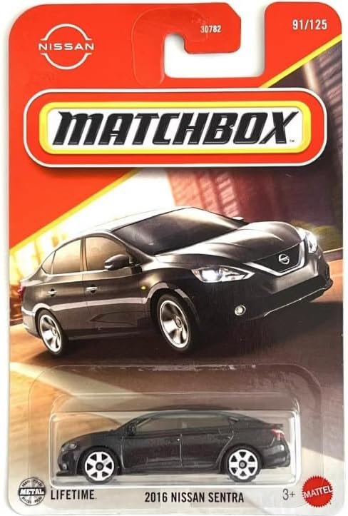 Matchbox 2016 Nissan Sentra [Black] 91/125, 1:64 Scale Diecast Toy Vehicle