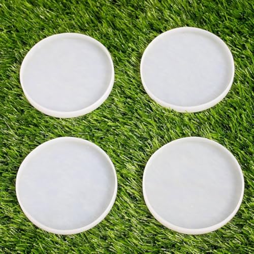 Image of R H Lifestyle Silicone Moulds - Round Resin Coaster Mould Set of 4, 4 Inch