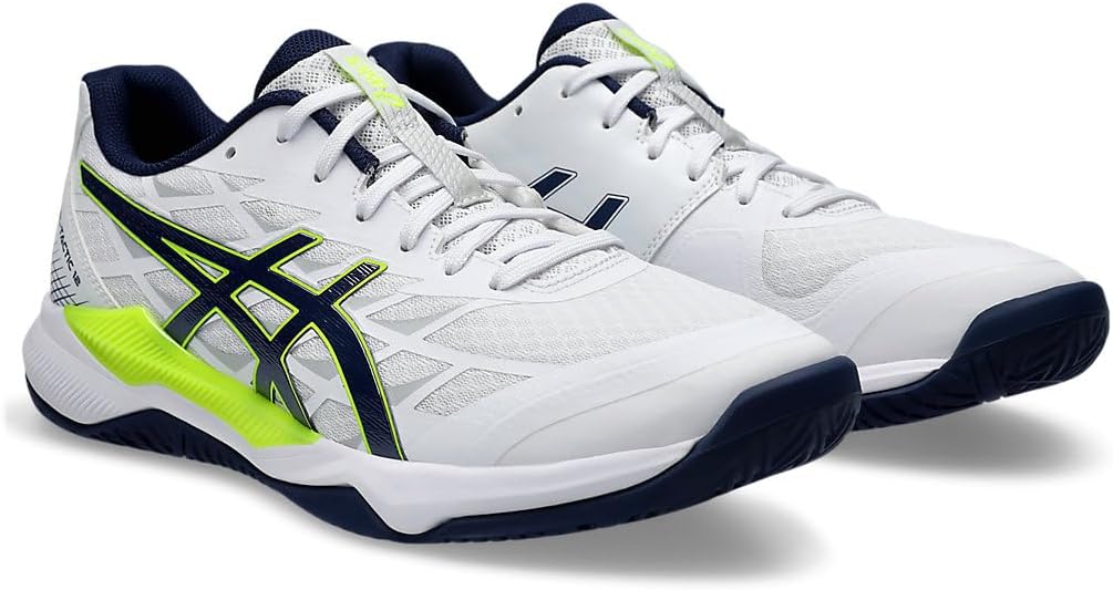 ASICS Gel-Tactic 12 White/Lime Burst, White Black, 8