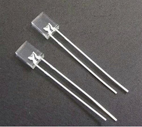50Pcs 2X3X4Mm Water Clear Square Rectangle Purple/Uv Led Light Lamp #TOP3