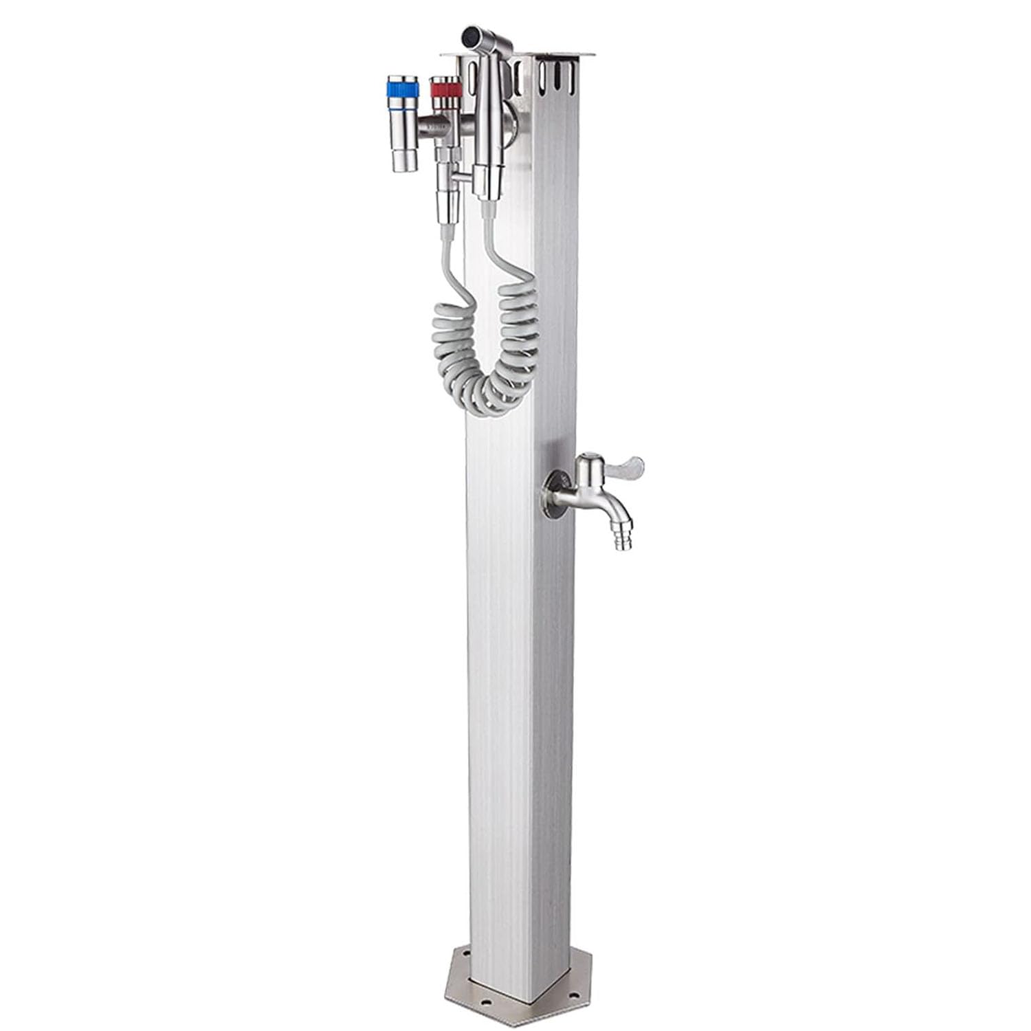 Poste con grifo de agua ideal para riego de jardines granjas y patios