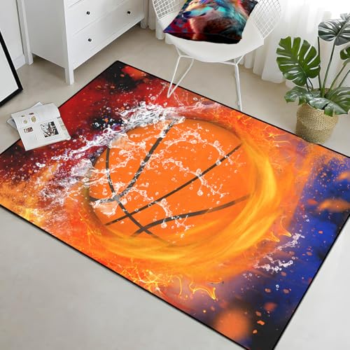 Kids Sports Balls Mat - Balls Rug for Boys Kids Room Sports Carpet Rugs, 2'×3'