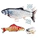 Johiux 2PCS Juguetes para Gatos Juguetes Simulación Peluches Pescado Juguete eléctrico para Peces,Almohada para Peces Gato, Juguetes para Gatos Catnip,Juguetes para Masticar Gatos,Juguetes para Peces