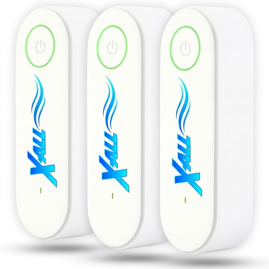 X-All Air Ionizer Mini Air Purifier - Plug-In Air Purifier for Bedroom, Home, Office - Freshens Air from Pets, Cooking, Trash, and Smoke