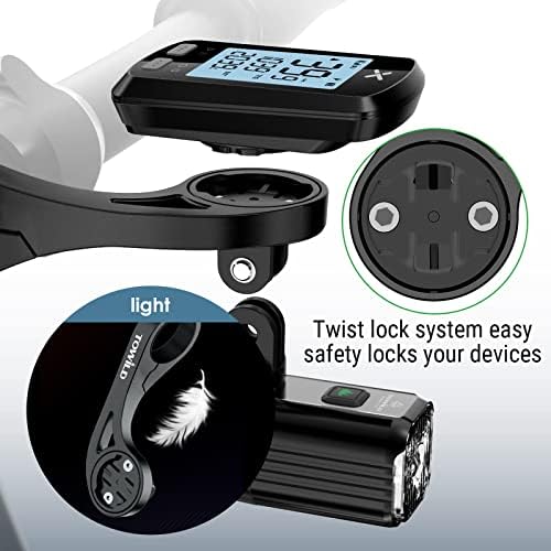 Out Front Mount for Garmin, Bike Computer Mount Compatible with Garmin XOSS iGPSPORT Magene, Cycling GPS Computer Bracket Edge Mount for Mount Road Bikes MTB Bicycle Handlebar Holder