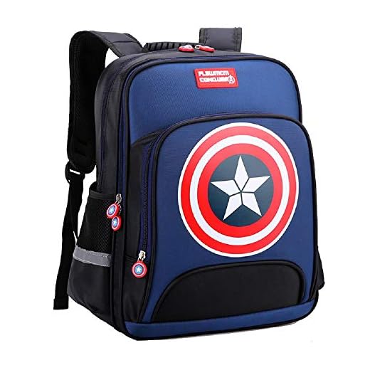 Damdos Mochilas Capitán América Niños Primaria Escuela Bolsas Adolescente Estudiante Mochila Dayback Impermeable - - Small