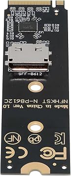 2280 PCI-E4.0 M.2 M-Key NVME Male to Oculink SFF-8612 SFF-8611 Host Adapter with Linear Redriver for U.2 SSD eGPU Over Long Cable Lengths