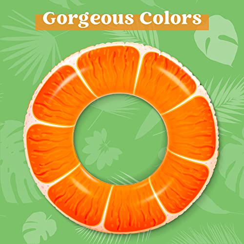 Sloosh 4 Pcs Inflatable Fruit Pool Tubes, Fruit Tube Swim Rings Pool Floats, Beach Summer Party Pool Floaties Toys For Kids And Adults #TOP2