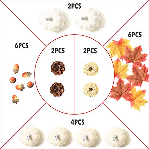 24 pz zucche finte mini zucche artificiali e