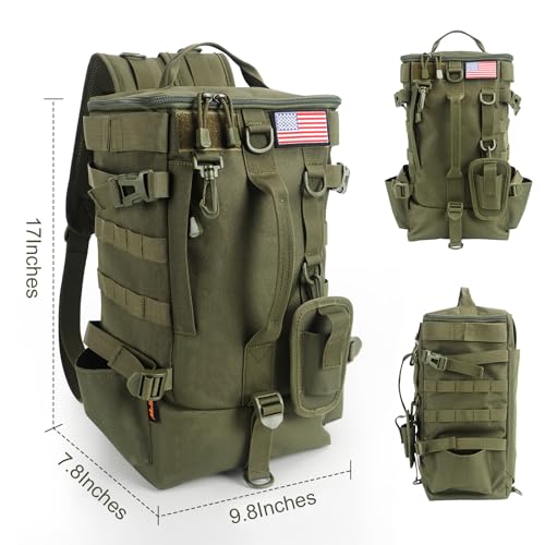 MoiShow Mochila De Pesca Bolsa De Equipamento, Mochila De Pesca Com Suportes Para Vara Mochila Grand