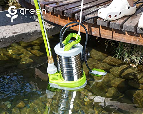 Green Expert 3/4Hp Submersible Water Pump 3500Gph High Flow 25Ft Power Cord Manual Automatic Adjustable Float Switch Easy To Drain Pool Hot Tub Flooded House Sump Pit Stainless Steel Reinforced #TOP4