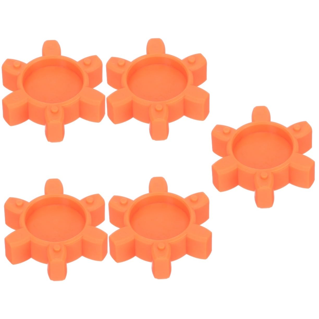 PartyKindom 5pièces Flexible Coupling Pad Caoutchouc Élastique Pour Accouplement à Mâchoire Insert Caoutchouc Pour Amortissement Et Absorption Des Vibrations Ømm Et Pratique