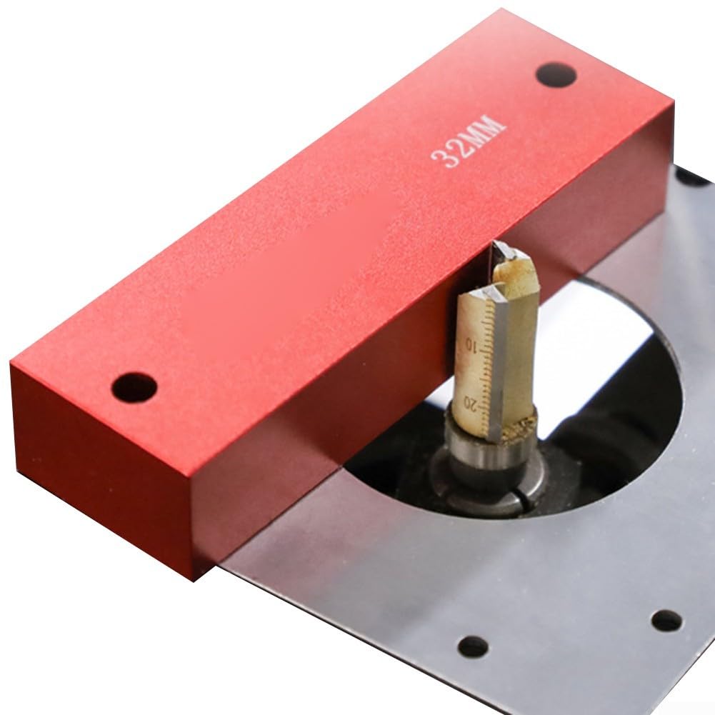 Honseadek Juego de bloques de calibre para carpintería, Herramienta de medición de altura de aluminio, Bloques de configuración de precisión para sierra, Bloques espaciadores métricos para enrutador