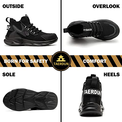 Image of Steel Toe Work Boots for Men Slip on Chelsea Boot with Kevlar Anti-Puncture Sole, ASTM F 2412-24, Men's Industrial & Construction Shoes, Non-Slip Safety Shoes