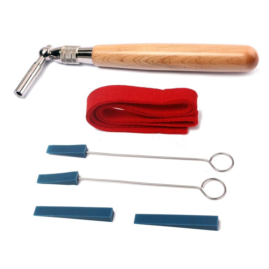 Alnicov 6-teiliges Klavier-Stimmdämpfer-Set, Stimmhammer-Hebel, Stimmkopf- und Stummschaltungs-Set, Klavier-Stimmwerkzeug