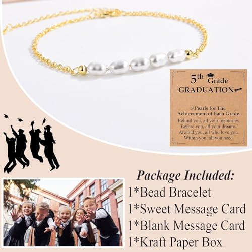 Image of 5th, 6th, 8th Grade Graduation Gifts for Girls Class of 2026 Grad Gifts Graduation Bracelets for Daughter, Granddaughter