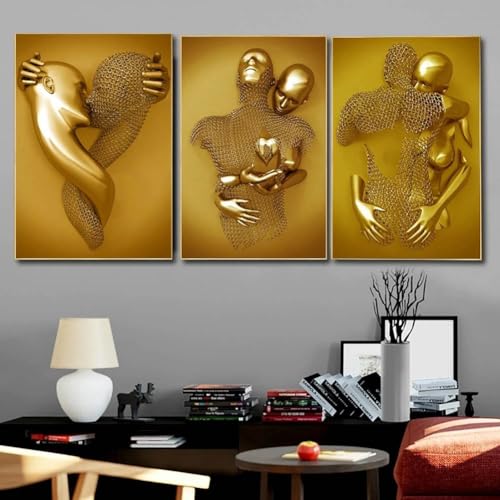 Sculpture poster en métal statue art premium de 60x80cm encadré