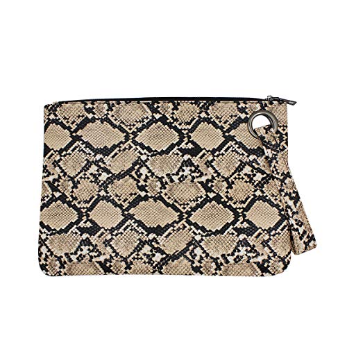 Bolso Clutch Oversized Estampado Serpiente Mujer miniatura 1