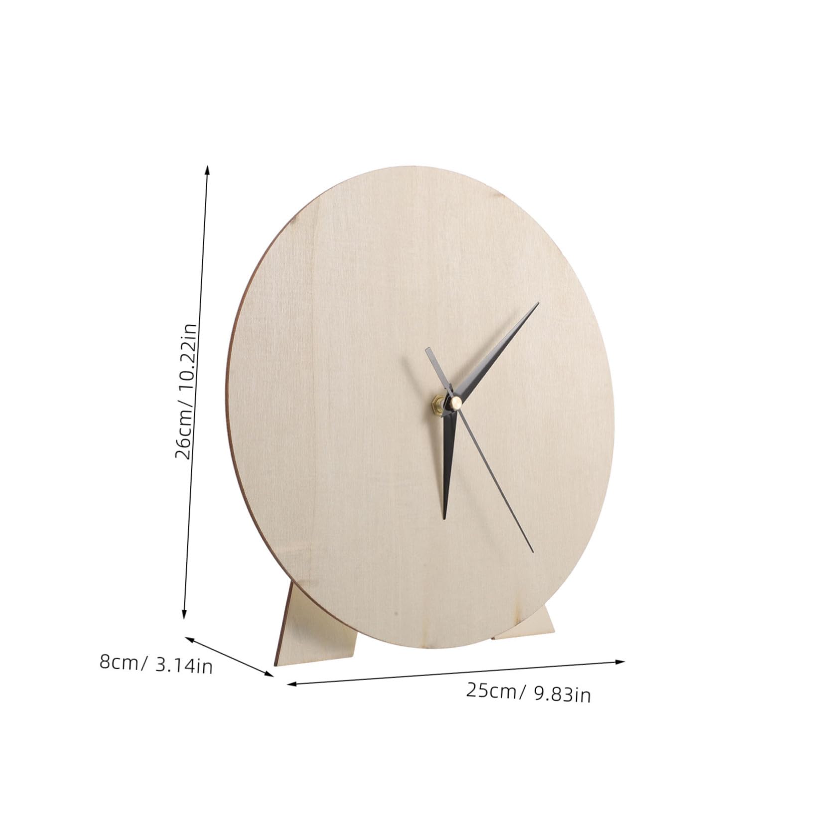 Quadrante Orologio Fai da Te Rotondo in Legno Beige