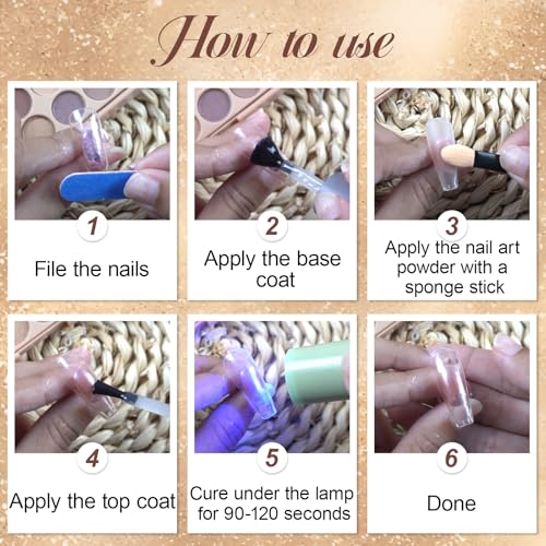 Image of 40 Colors Nail Pigment Powder Palette, Ombre Color Pigment Powder for Nails, Professional Nail Supplies Manicure DIY Accessories for Beginners Home, C