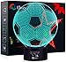 Soccer 3D LED Night Light Touch Table Desk Optical Illusion Lamps, Elstey 7 Color Changing Lights with Acrylic Flat & ABS Base & USB Charger