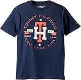 Tommy Hilfiger Big Boys Circa Mark Tee, Mood Indigo, Large (16/18)