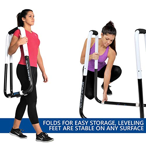 Ultimate Body Press Dip Bar Fitness Station (Renewed)