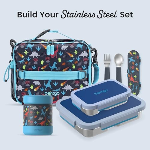 Image of Bentgo Stainless Steel Snack Box, Leak-Proof, 2 Compartments, 2-Cup Capacity
