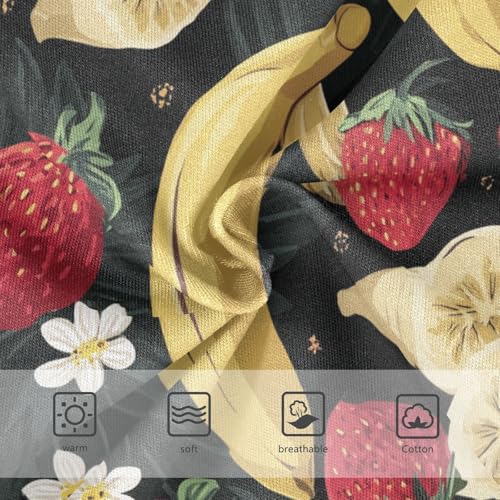 Wusikd Strawberries Girls' Underwear Cotton Bananas Girls Briefs Soft Toddler Underwear 2T3