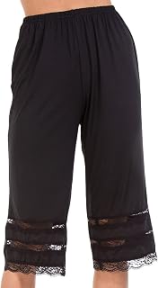 MANCYFIT Women's Snip-to-Fit Pettipant Half Slip: Adjustable 12-18" Lace Bloomers for Smoothing Comfort